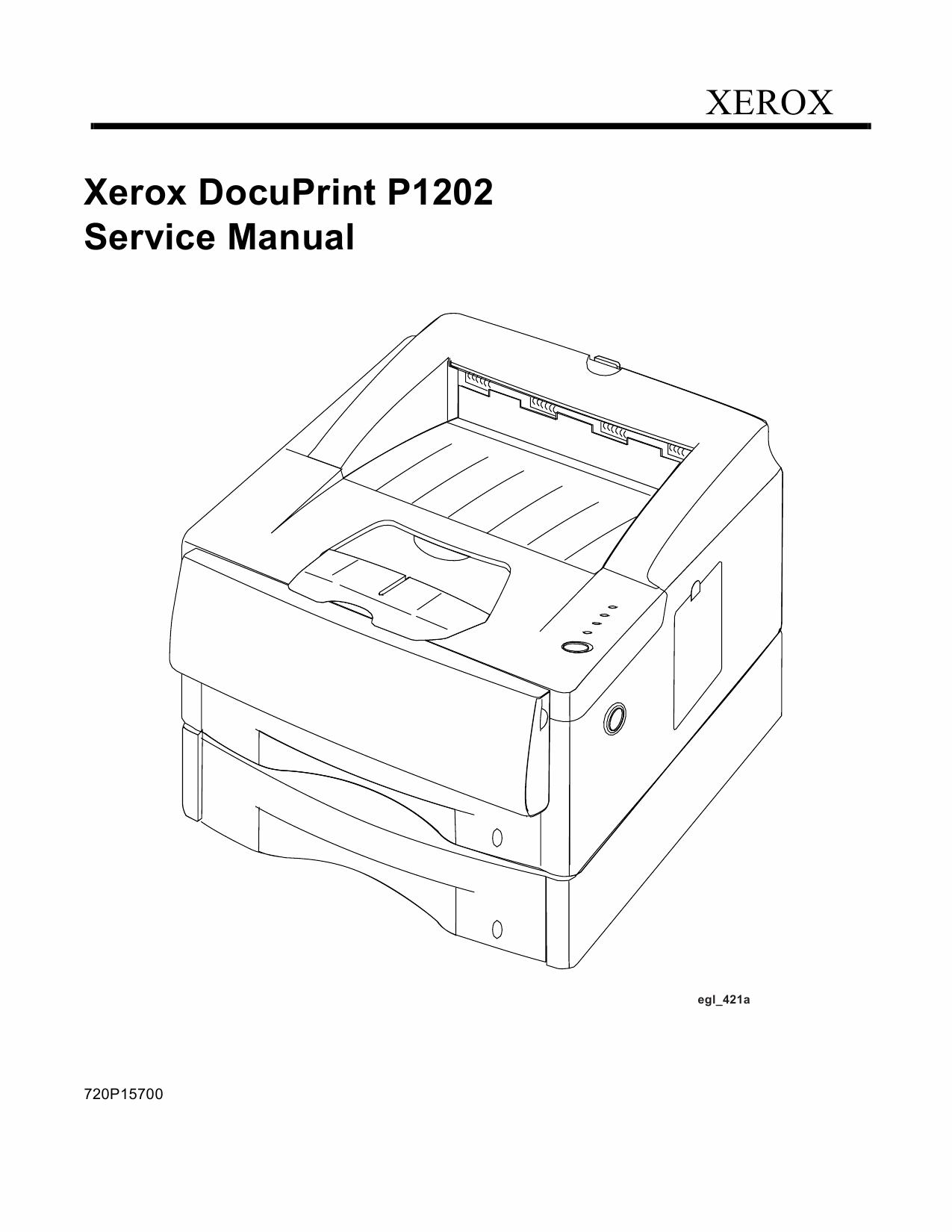 Xerox DocuPrint P1202 Parts List and Service Manual-1